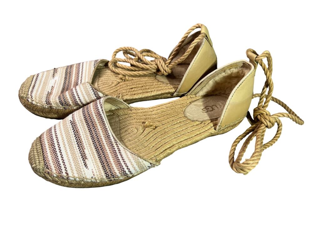 UGG Australia Libbi Serape espadrille wraparound ankle ties sandals 9